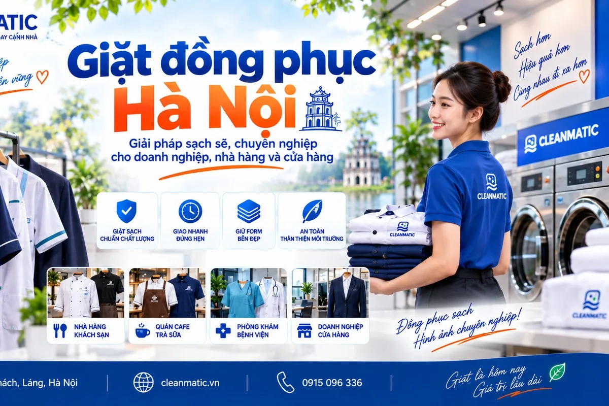 quy trình giặt đồng phục Hà Nội theo lô