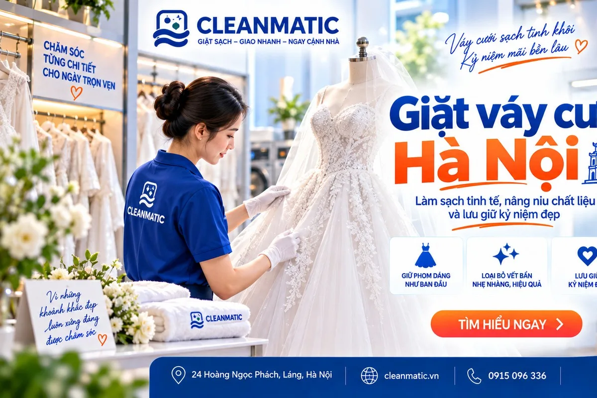 quy trình chăm sóc váy cưới Hà Nội chi tiết